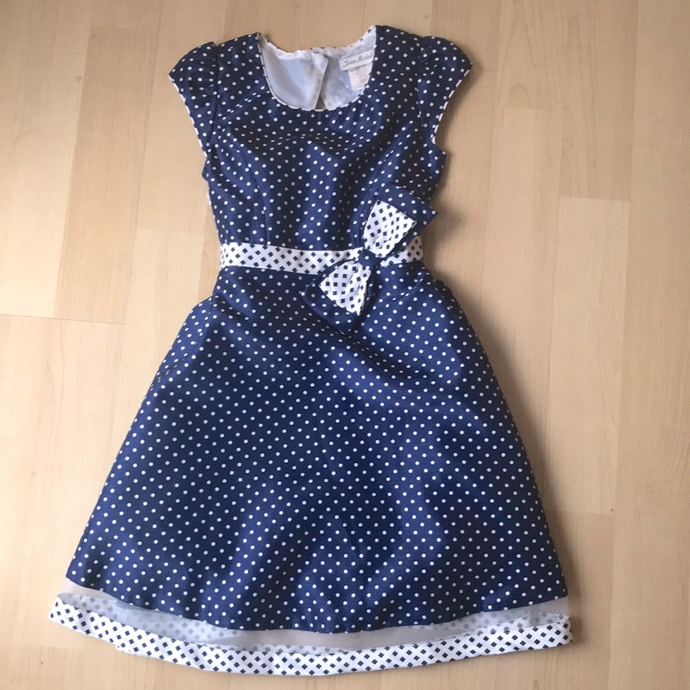 Blue Polka-dot Dress
